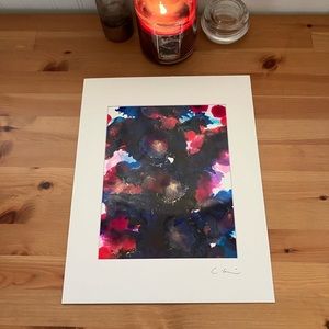 New Original Signed Artwork Alcohol Ink on Paper 123